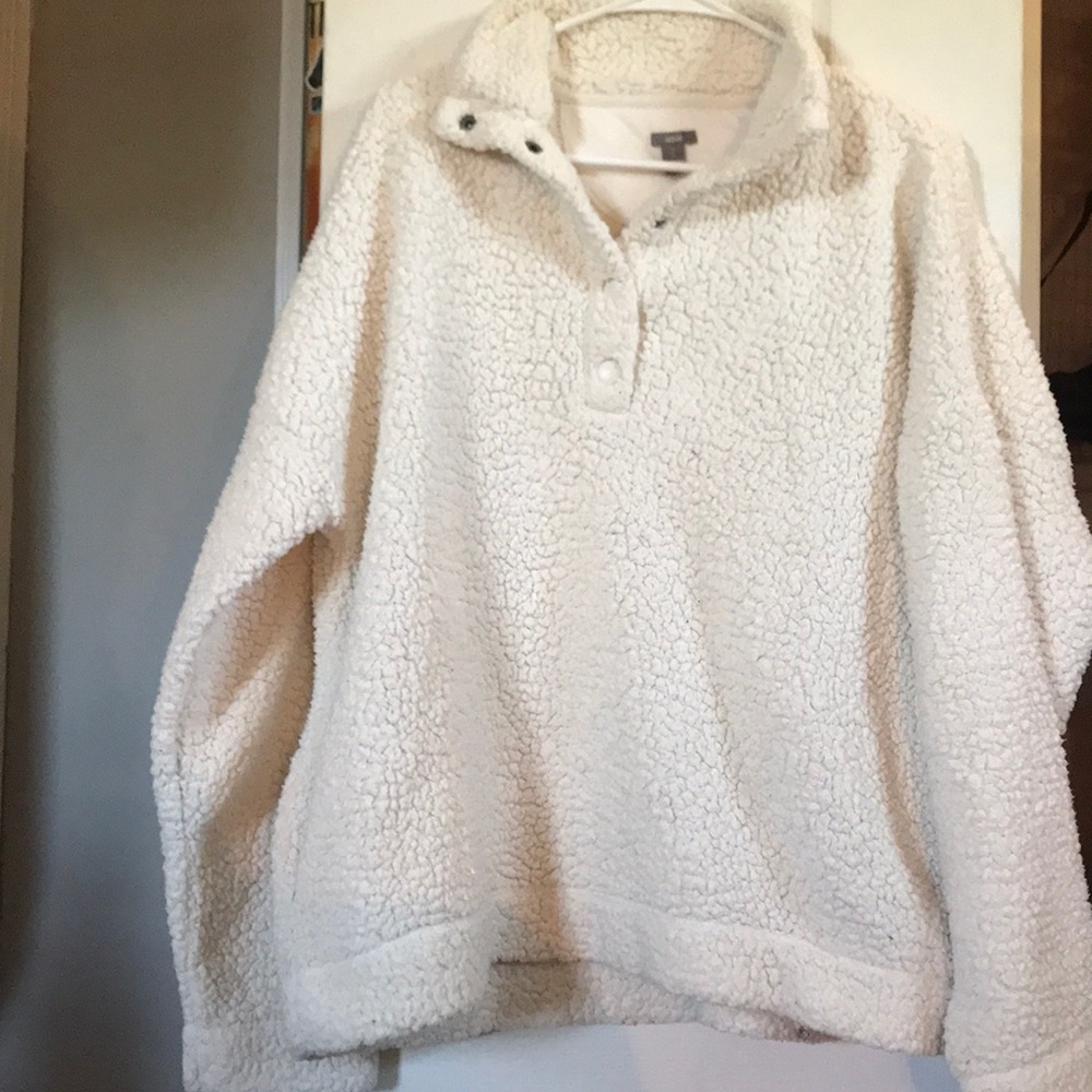 BARELY WORN Aerie sherpa button up